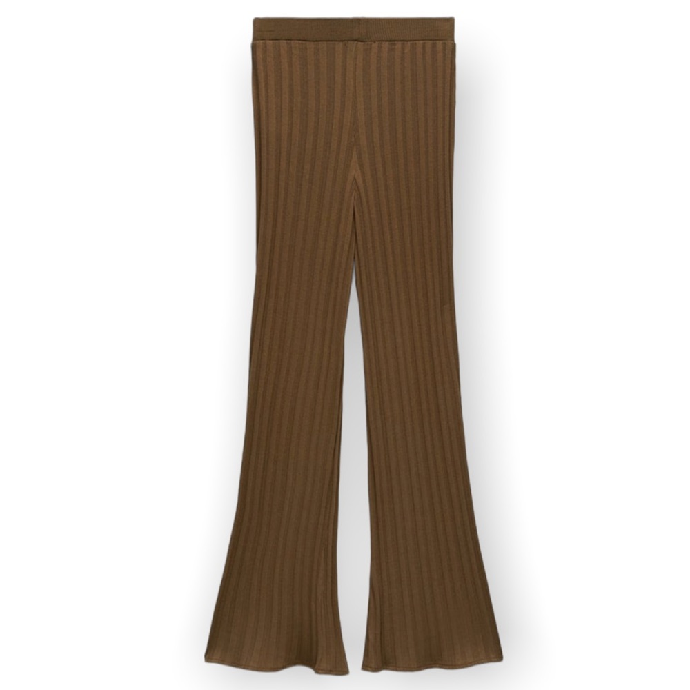 Zara Flared Ribbed Pants - Picture 3 of 4